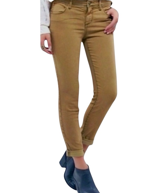 Free People Denim - FREE PEOPLE Skinny Jeans in Mustard / Gold Size 29